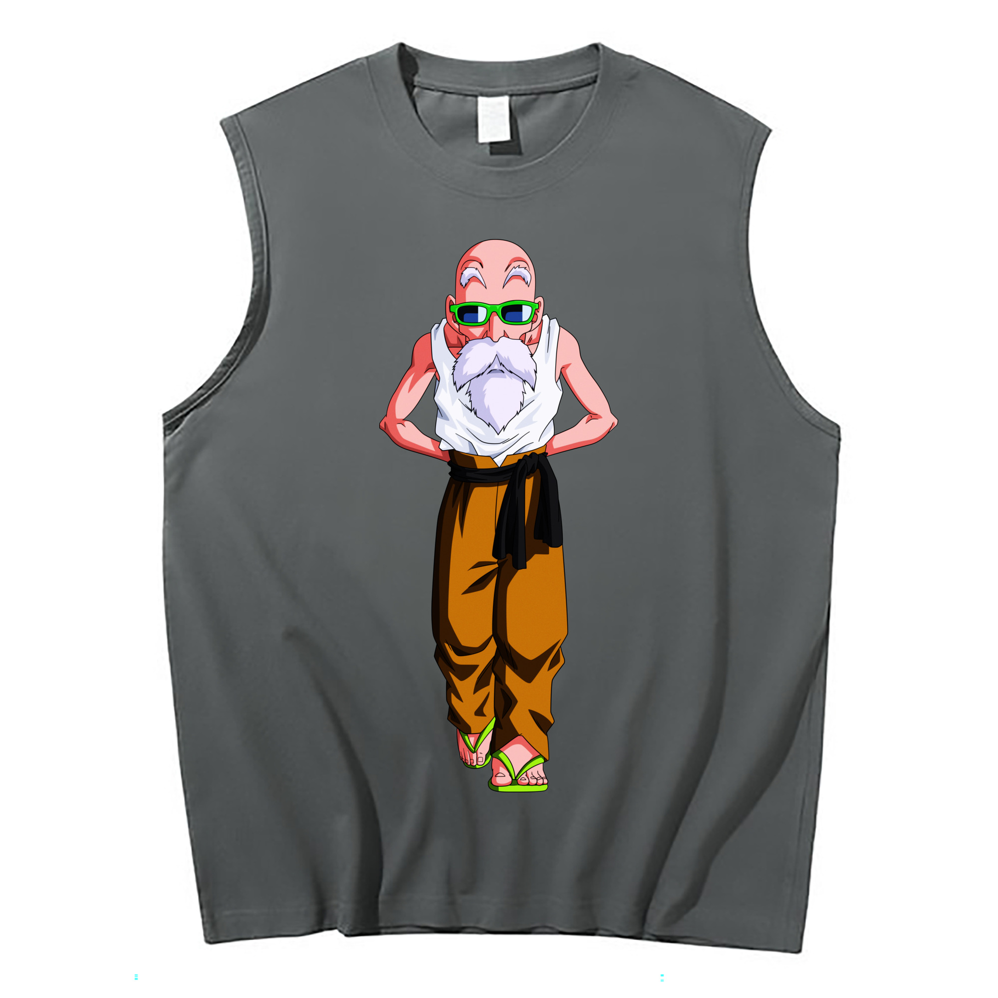 （画像用） ドラゴンボール 亀仙人（かめせんにん） DRAGON BALL Master Roshi Kame Sennin コットン100％タンクトップ（フロントプリント）